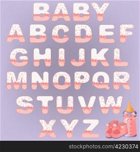 Cute baby&rsquo;s alphabet