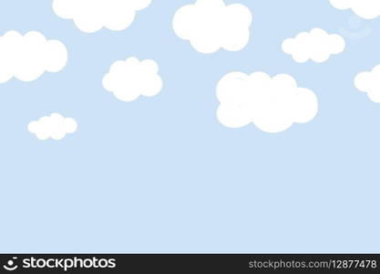 Cute background vector with fluffy cloud pattern