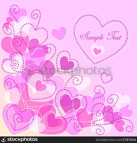 Cute background with hearts