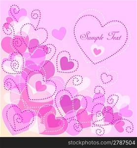 Cute background with hearts