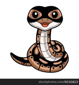 Cute ball python snake cartoon — Stockphotos.com