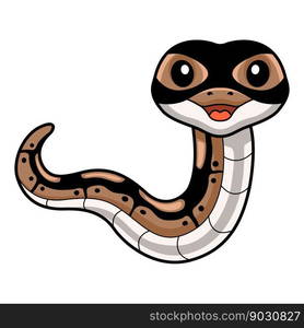 Cute ball python snake cartoon — Stockphotos.com