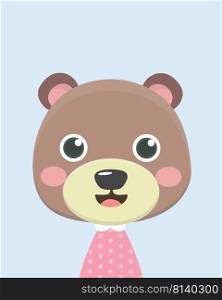 Cute bear.Childish print for nursery,kids apparel,poster,postcard.. Cute bear.