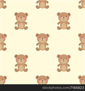 Cute bear toy seamless pattern,flat vector illustration. Cute bear toy seamless pattern,