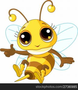 Cute Bee Showing