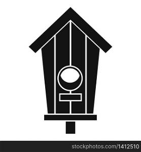Cute bird house icon. Simple illustration of cute bird house vector icon for web design isolated on white background. Cute bird house icon, simple style