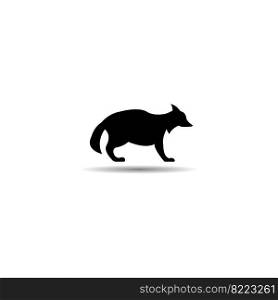 Cute Black raccoon logo vector icon illustration design
