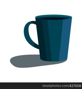 Cute blue cup icon. Cartoon of cute blue cup vector icon for web design isolated on white background. Cute blue cup icon, cartoon style