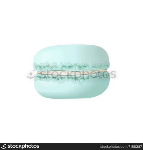 Cute blue macaroon. Cake macaron. Blue cream. Vector illustration. Culinary, pastry, cake, cookie. For decoration. For blog web print label tag. Cute blue macaroon. Cake macaron. Blue cream. Vector illustration. Culinary, pastry,