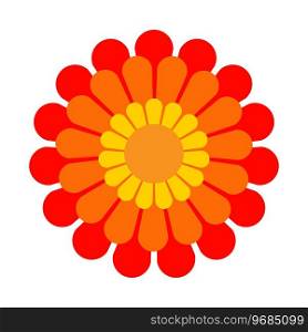 cute bright modern hippie floral icon vector illustration symbol design