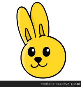 cute bunny head emoticon