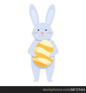 Cute bunny icon cartoon vector. Egg basket. Rabit gift. Cute bunny icon cartoon vector. Egg basket