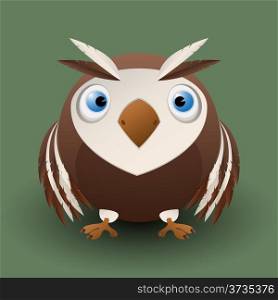 Cute cartoon baby owl