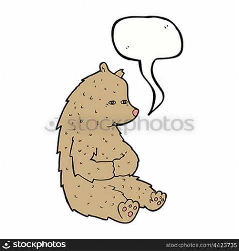 cute cartoon bear with speech bubble