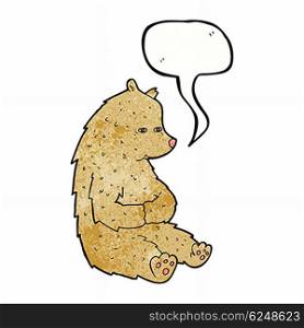 cute cartoon bear with speech bubble