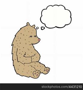 cute cartoon bear with thought bubble