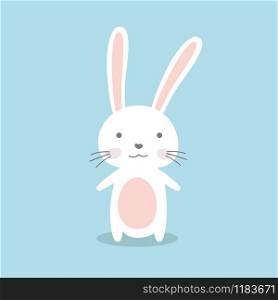 Cute cartoon bunny,funny wild animal,vector illustration. Cute cartoon bunny,funny wild animal