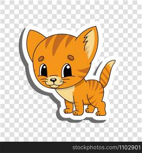 Cute cartoon character. Colorful vector illustration. Isolated on transparent background. Template for your design, books, stickers, posters, cards, clothes.