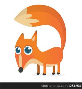 Cute cartoon fox character. Vector illustration