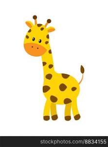 Cute cartoon giraffe isolated vector image