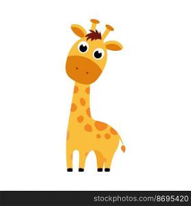 Cute cartoon giraffe vector illustration