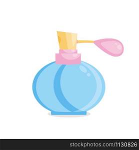 Cute cartoon perfume bottle. Vector illustration for Valentine&rsquo;s Day.