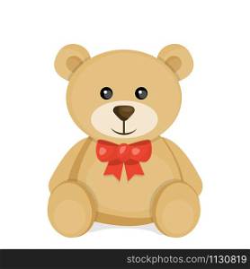 Cute cartoon teddy bear. Vector illustration for Valentine&rsquo;s Day.