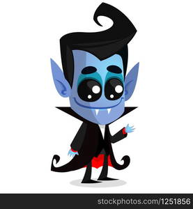 Cute cartoon vampire. Vector illustration of dracula