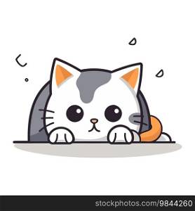 Cute cat character design. Animal pet collection. Vector illustration.