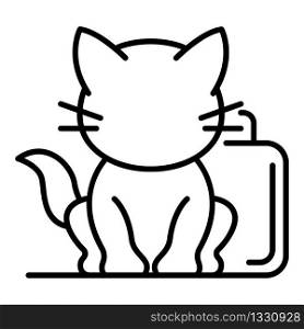 Cute cat icon. Outline cute cat vector icon for web design isolated on white background. Cute cat icon, outline style