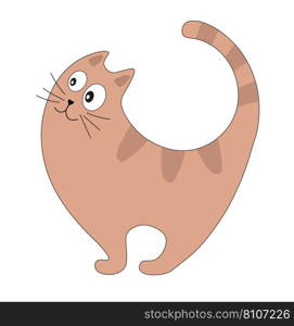 Cute cat with stripes animal Royalty Free Vector Image
