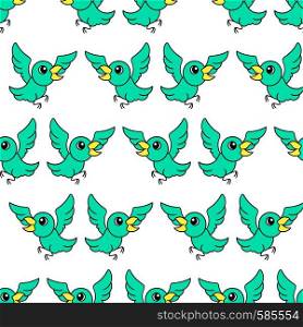 cute chick bird seamless pattern textile print