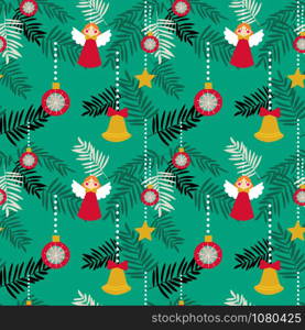 Cute Christmas element seamless pattern. Christmas decoration.