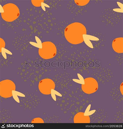 Cute citrus fruit seamless pattern. Fruits endless wallpaper. Design for fabric , textile print, surface, wrapping, cover. Simple vector illustration. Cute citrus fruit seamless pattern. Fruits endless wallpaper.
