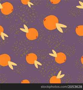 Cute citrus fruit seamless pattern. Fruits endless wallpaper. Design for fabric , textile print, surface, wrapping, cover. Simple vector illustration. Cute citrus fruit seamless pattern. Fruits endless wallpaper.