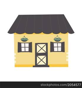 Cute colorful house colorful vector flat illustration Nursery various small house. Cute colorful house colorful vector flat illustration.