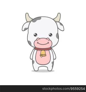 Cute Cow Simple Cartoon Character