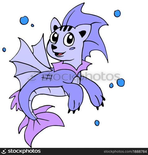 cute creatures that live under the sea. cartoon illustration sticker mascot emoticon