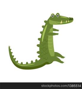 Cute crocodile, animal, reptile trend cartoon style vector. Cute crocodile, animal, reptile, trend, cartoon style, vector, illustration, isolated on white background