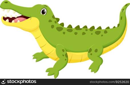 Cute crocodile cartoon , isolated on white background	