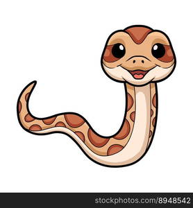 Cute happy copperhead snake cartoon — Stockphotos.com