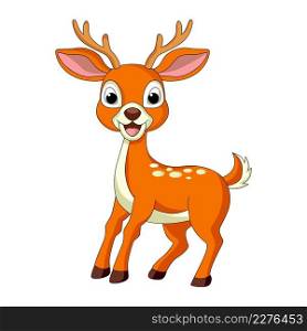Cute deer cartoon characters vector illustration.