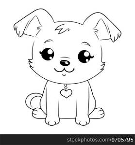 Cute dog cartoon icon vector illustration graphic design vector illustration graphic design