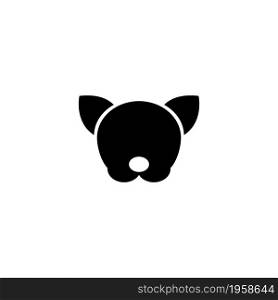 Cute Dog Head, Chihuahua Face. Flat Vector Icon illustration. Simple black symbol on white background. Cute Dog Head, Chihuahua Face sign design template for web and mobile UI element. Cute Dog Head, Chihuahua Face. Flat Vector Icon illustration. Simple black symbol on white background. Cute Dog Head, Chihuahua Face sign design template for web and mobile UI element.