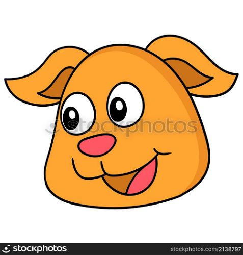 cute dog head emoticon