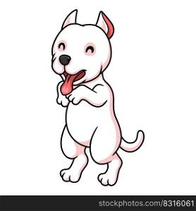 Cute dogo argentino dog cartoon 