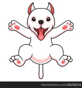 Cute dogo argentino dog cartoon