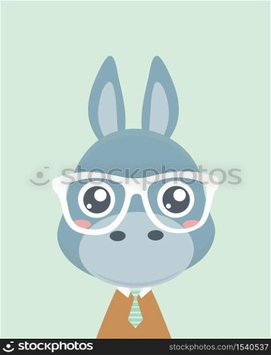 Cute donkey.Childish print for nursery,kids apparel,poster,postcard.. Cute donkey.