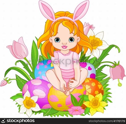 Cute Easter baby girl
