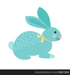 Cute Easter blue bunny